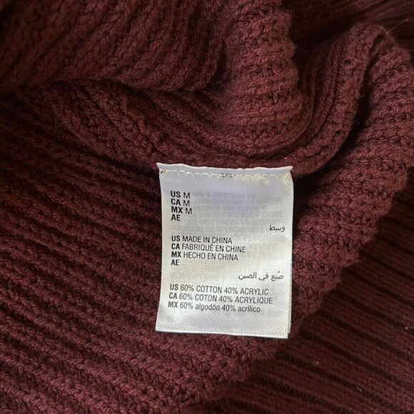 🐿️ Inc International Concepts Men's Matthew Quarter-Zip Burgundy Sweater Medium - Picture 5 of 5